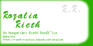 rozalia rieth business card